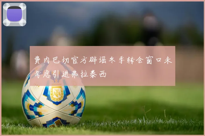 费内巴切官方辟谣冬季转会窗口未考虑引进弗拉泰西